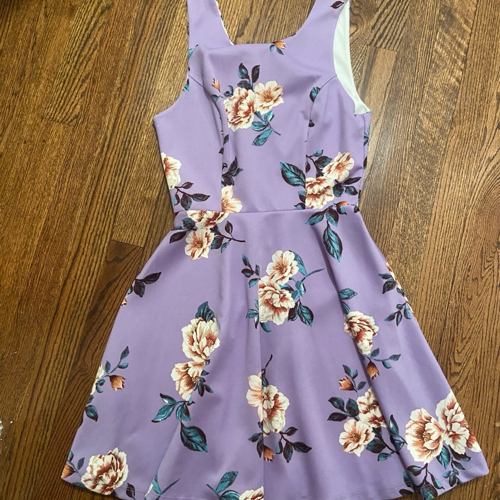 Purple floral dress